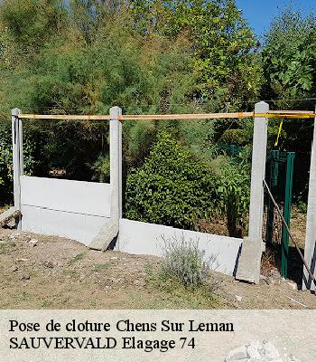 Pose de cloture